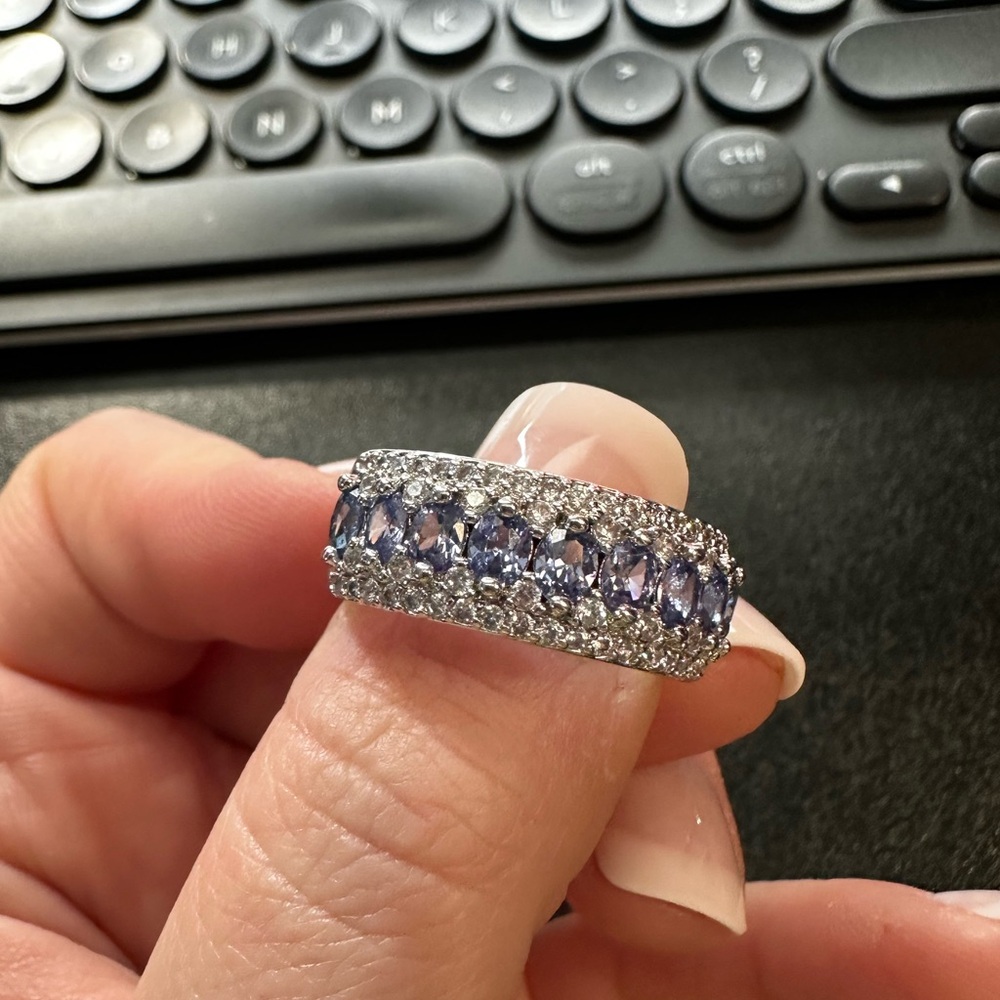 Off The Clock Sapphire Cubic Zirconia BP Ring